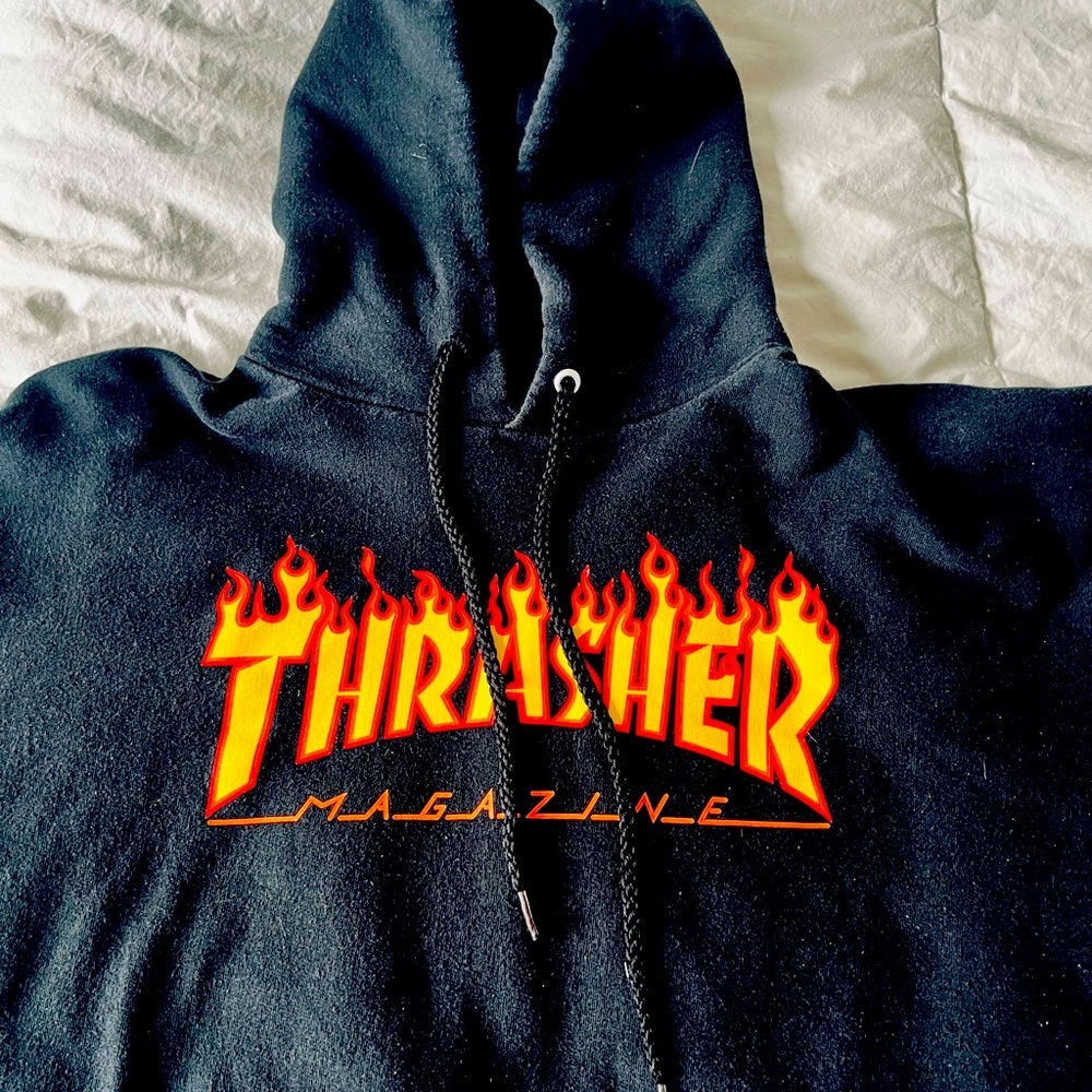 🛹 Thrasher Magazine Hoodie Fleece Black